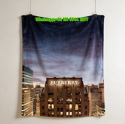 Burberry Building Print Flannel Fleece Sofa Throw Blanket B270
